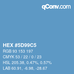 Color code: HEX #5D99C5 | qconv.com
