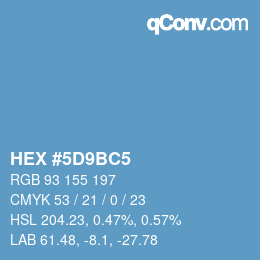 Color code: HEX #5D9BC5 | qconv.com