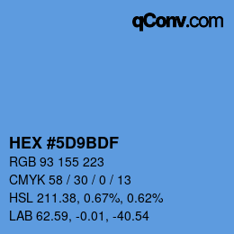 Color code: HEX #5D9BDF | qconv.com