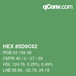 Color code: HEX #5D9C62 | qconv.com