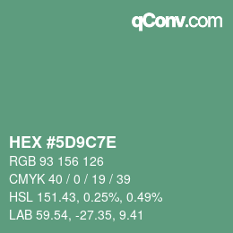 Código de color: HEX #5D9C7E | qconv.com