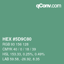 Código de color: HEX #5D9C80 | qconv.com