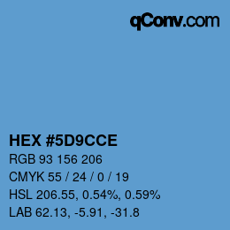 Color code: HEX #5D9CCE | qconv.com