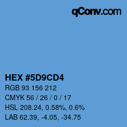 Color code: HEX #5D9CD4 | qconv.com