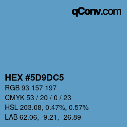 Color code: HEX #5D9DC5 | qconv.com