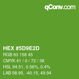 Color code: HEX #5D9E2D | qconv.com