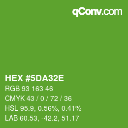 Farbcode: HEX #5DA32E | qconv.com