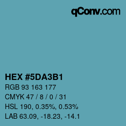 Color code: HEX #5DA3B1 | qconv.com