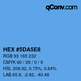 Color code: HEX #5DA5E8 | qconv.com