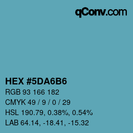 Color code: HEX #5DA6B6 | qconv.com