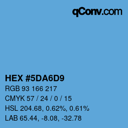 カラーコード: HEX #5DA6D9 | qconv.com