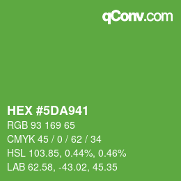 Color code: HEX #5DA941 | qconv.com