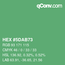 Color code: HEX #5DAB73 | qconv.com