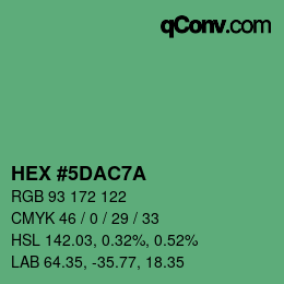 Farbcode: HEX #5DAC7A | qconv.com