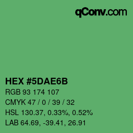 Color code: HEX #5DAE6B | qconv.com