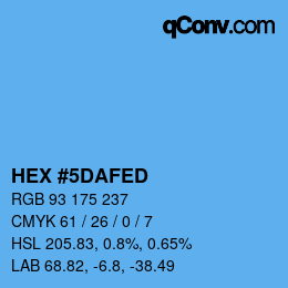 Color code: HEX #5DAFED | qconv.com