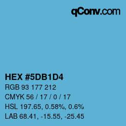 Color code: HEX #5DB1D4 | qconv.com