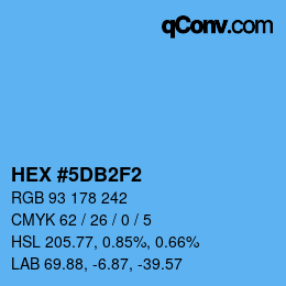 カラーコード: HEX #5DB2F2 | qconv.com