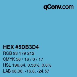 Color code: HEX #5DB3D4 | qconv.com