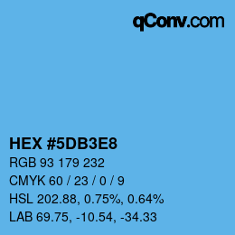 Color code: HEX #5DB3E8 | qconv.com