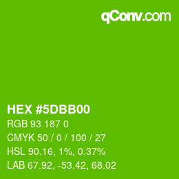 Color code: HEX #5DBB00 | qconv.com