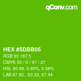 Color code: HEX #5DBB05 | qconv.com