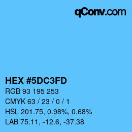 Color code: HEX #5DC3FD | qconv.com