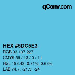 Color code: HEX #5DC5E3 | qconv.com