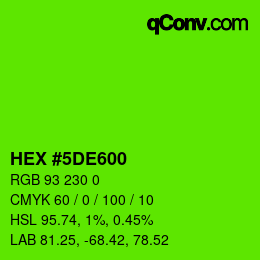 Color code: HEX #5DE600 | qconv.com