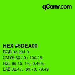 Color code: HEX #5DEA00 | qconv.com