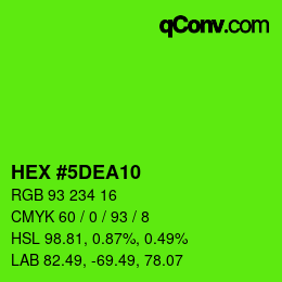 Color code: HEX #5DEA10 | qconv.com