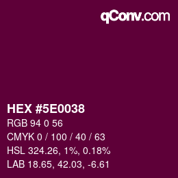 Color code: HEX #5E0038 | qconv.com