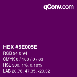 Código de color: HEX #5E005E | qconv.com