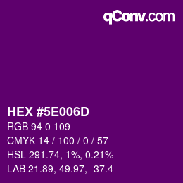 Color code: HEX #5E006D | qconv.com