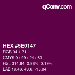 Código de color: HEX #5E0147 | qconv.com