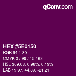 Color code: HEX #5E0150 | qconv.com