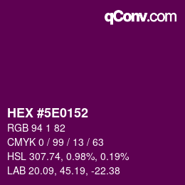 Color code: HEX #5E0152 | qconv.com
