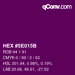 Color code: HEX #5E015B | qconv.com