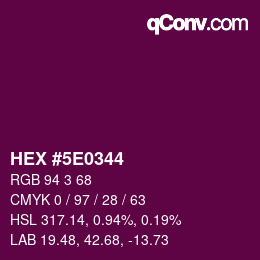Color code: HEX #5E0344 | qconv.com