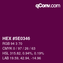 Color code: HEX #5E0346 | qconv.com