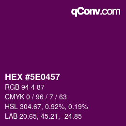 Color code: HEX #5E0457 | qconv.com