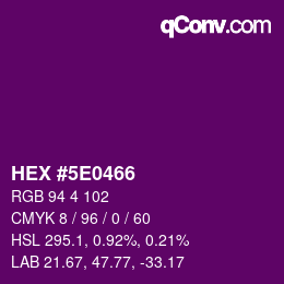 Color code: HEX #5E0466 | qconv.com