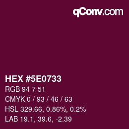 Color code: HEX #5E0733 | qconv.com