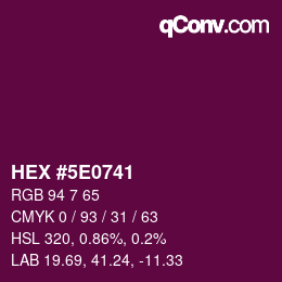 Color code: HEX #5E0741 | qconv.com