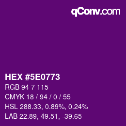 Color code: HEX #5E0773 | qconv.com