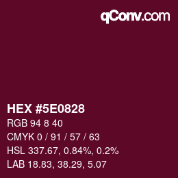 Color code: HEX #5E0828 | qconv.com
