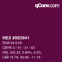 Color code: HEX #5E0841 | qconv.com
