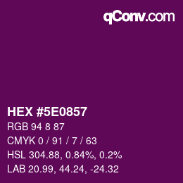 Color code: HEX #5E0857 | qconv.com