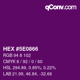 Color code: HEX #5E0866 | qconv.com