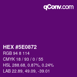 Color code: HEX #5E0872 | qconv.com